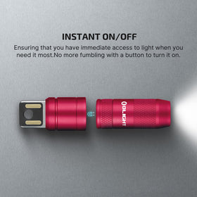 OLIGHT IMINI 2 magnetic-base hands-free use on metal surfaces.
