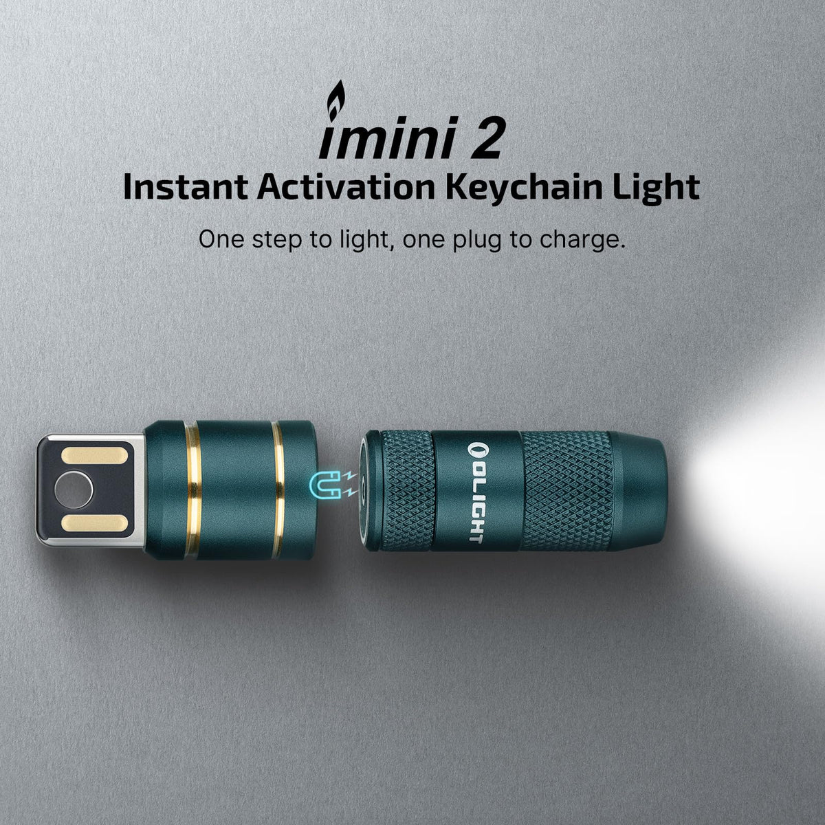 OLIGHT IMINI 2 magnetic cap detach enables instant activation.
