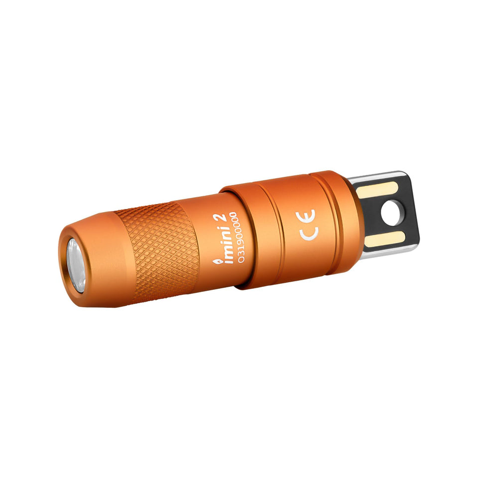 OLIGHT IMINI 2 orange keychain light for everyday carry and visibility