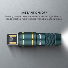 OLIGHT IMINI 2 tail USB charging for fast 60-minute recharge.