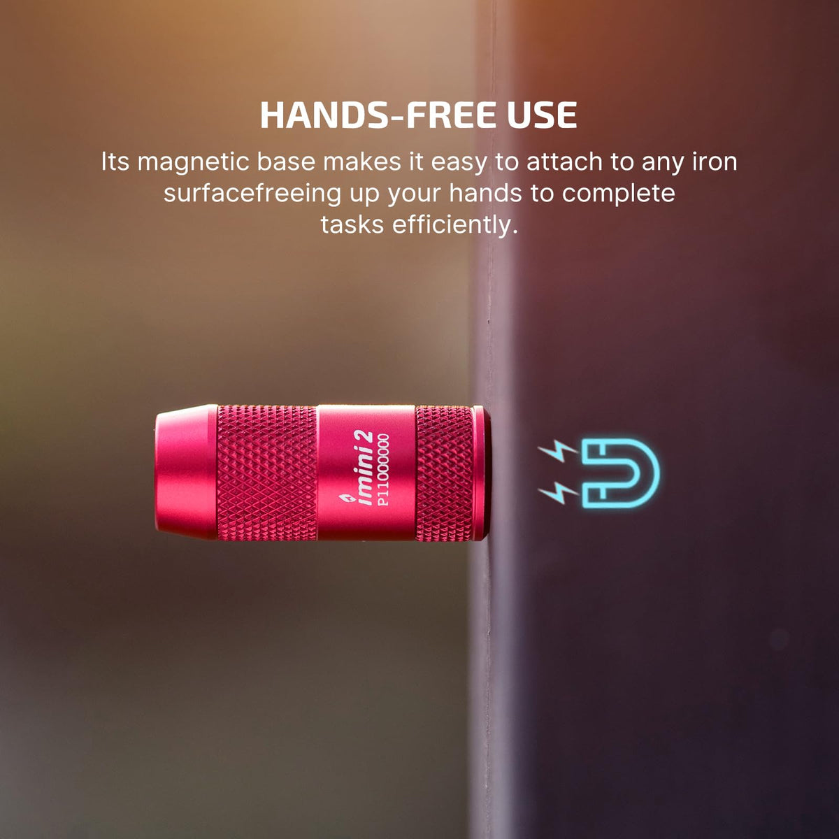 OLIGHT IMINI 2 USB recharge port enables quick on-the-go charging.