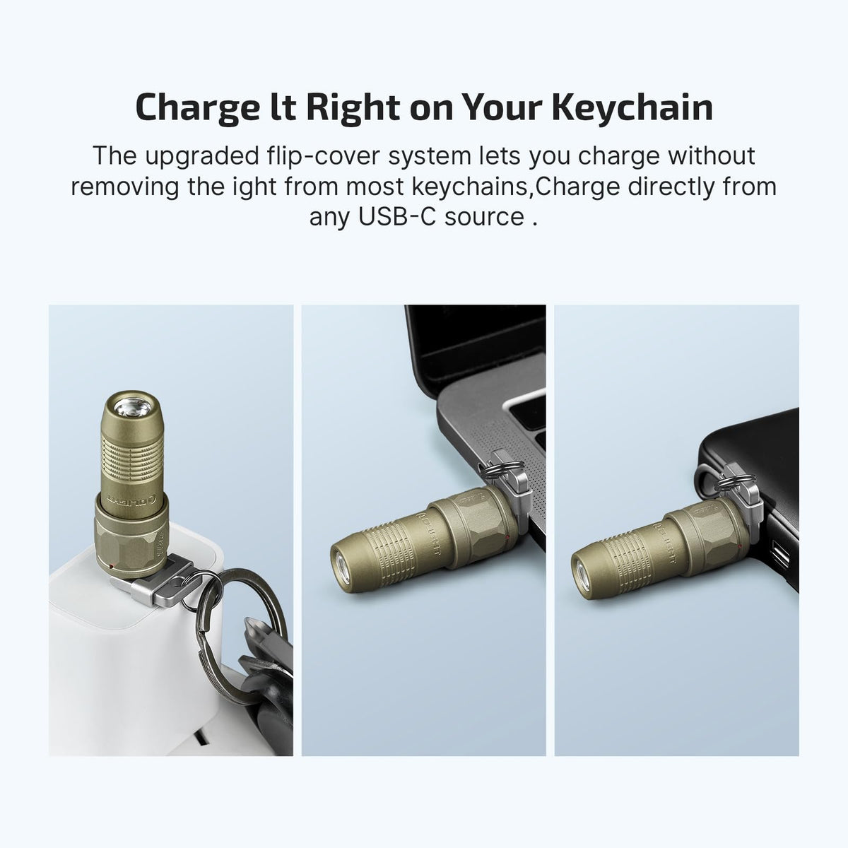 OLIGHT iUltra USB-C charging for fast power on the go