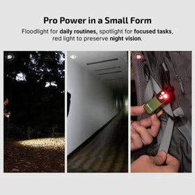 OLIGHT Oclip Pro angled light shows floodlight and beam reach