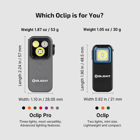 OLIGHT Oclip Pro battery indicator helps monitor power