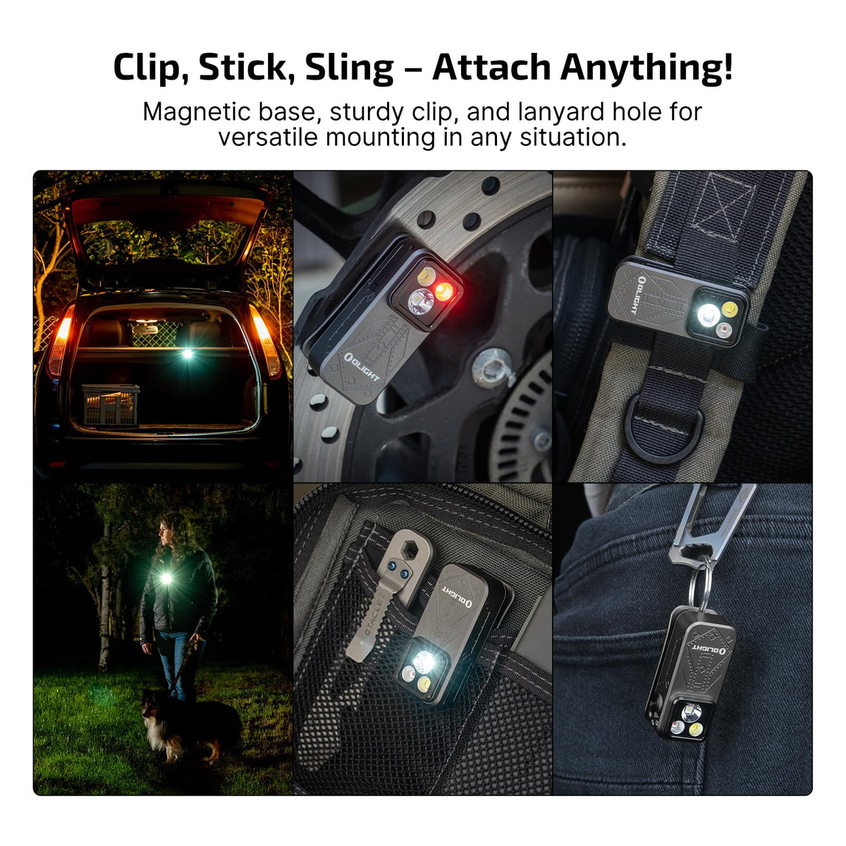 OLIGHT Oclip Pro clip design fits up to 14 mm objects