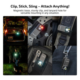 OLIGHT Oclip Pro clip design fits up to 14 mm objects