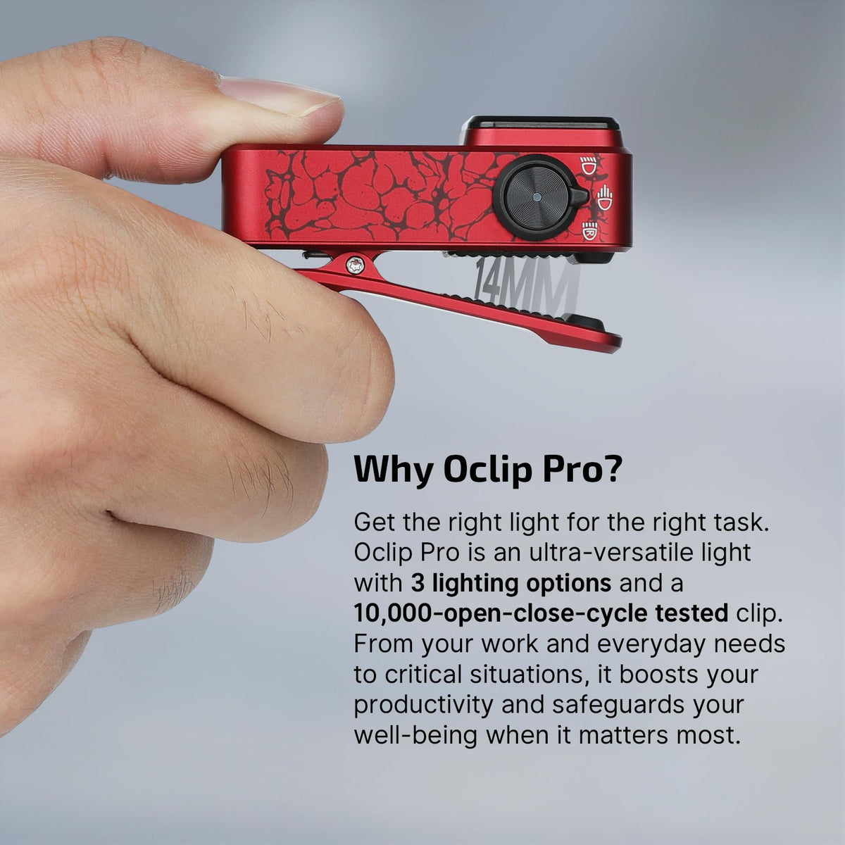 OLIGHT Oclip Pro IPX6 waterproof for splash resistance