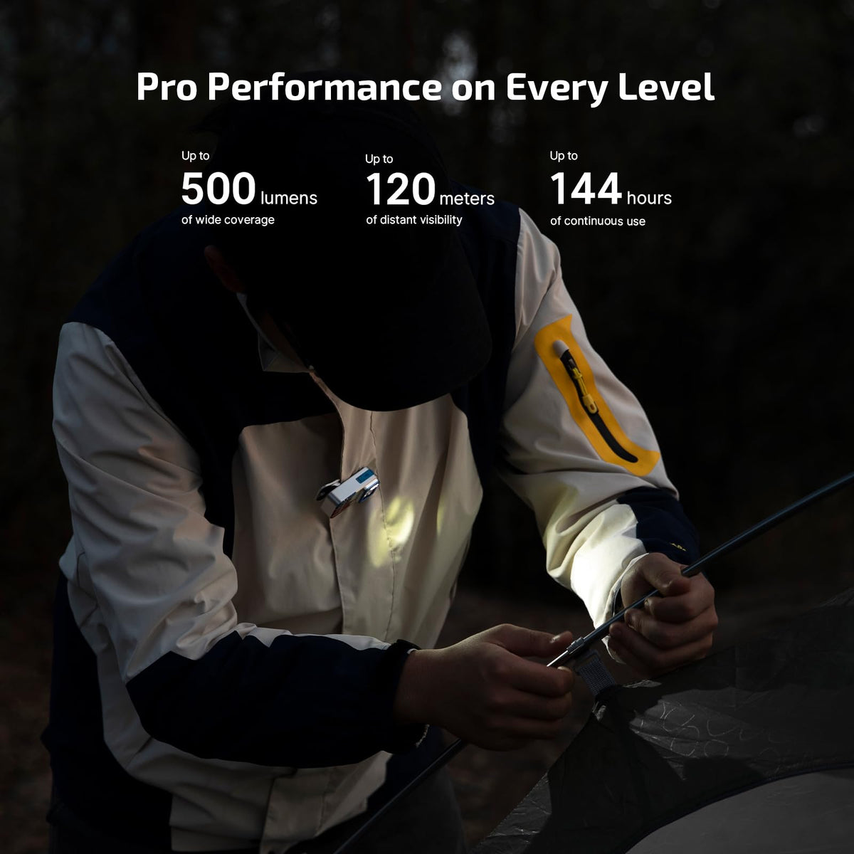 Oclip Pro lanyard hole offers hands-free carrying options.