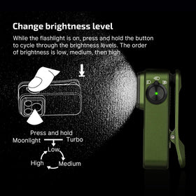 OLIGHT Oclip Pro magnetic base attachment enables hands-free use