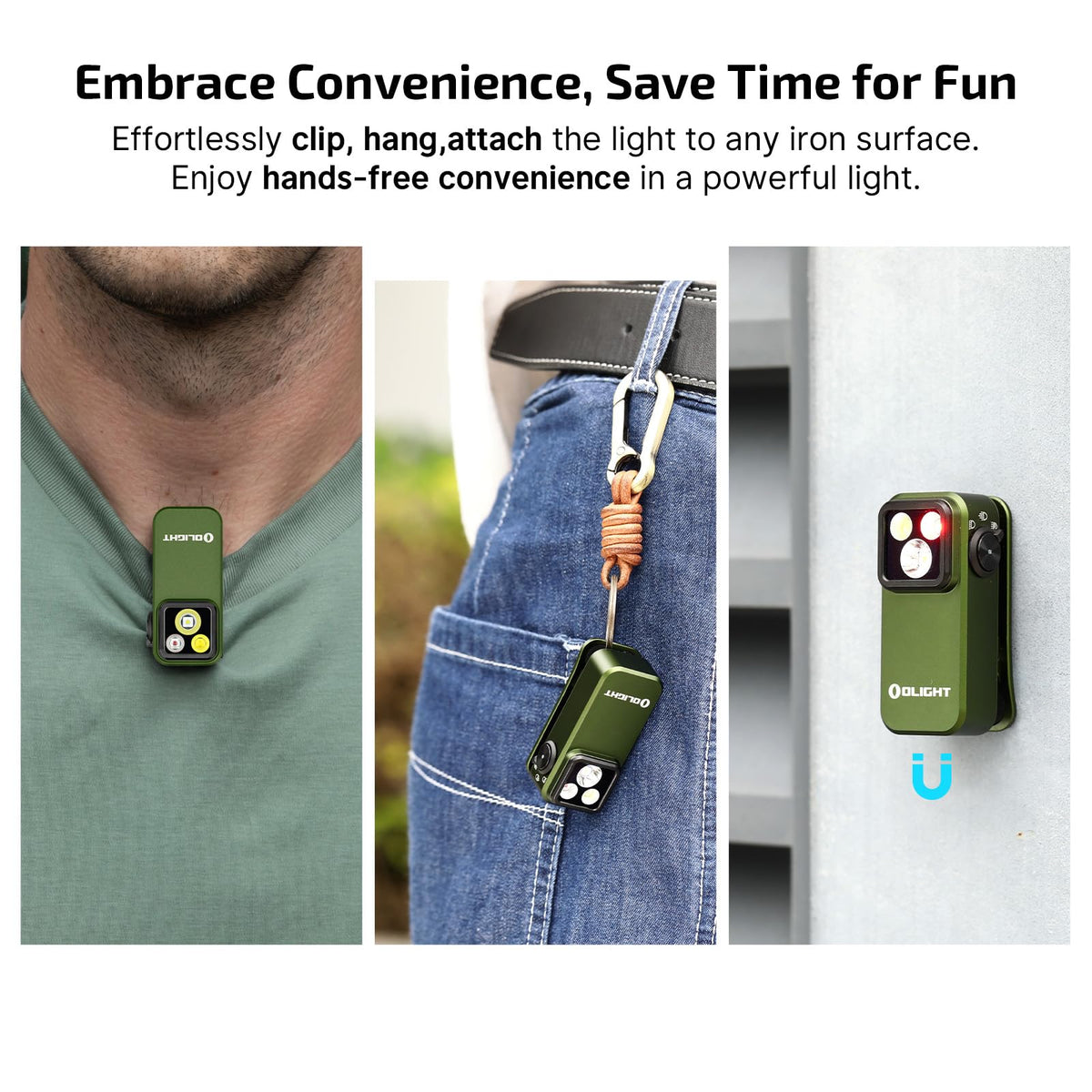 OLIGHT Oclip Pro OD Green color highlights outdoor readiness