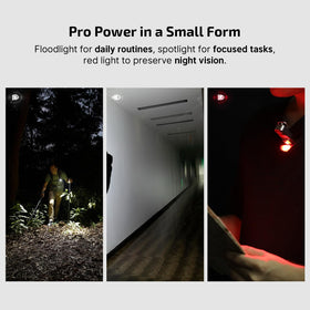 OLIGHT Oclip Pro red light mode supports night vision in low light.
