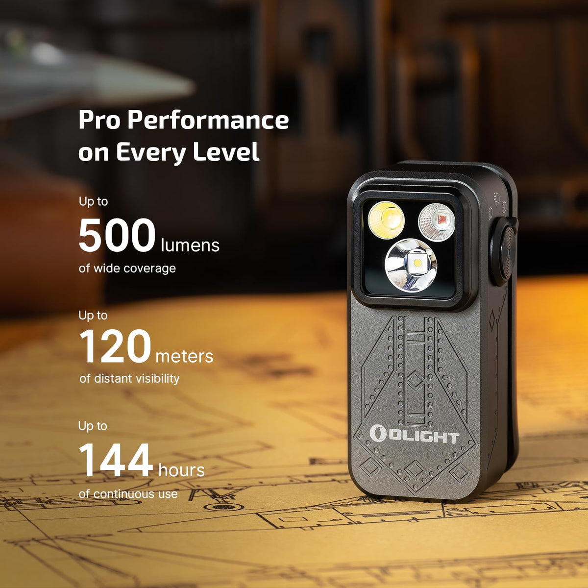 OLIGHT Oclip Pro red light mode for night tasks