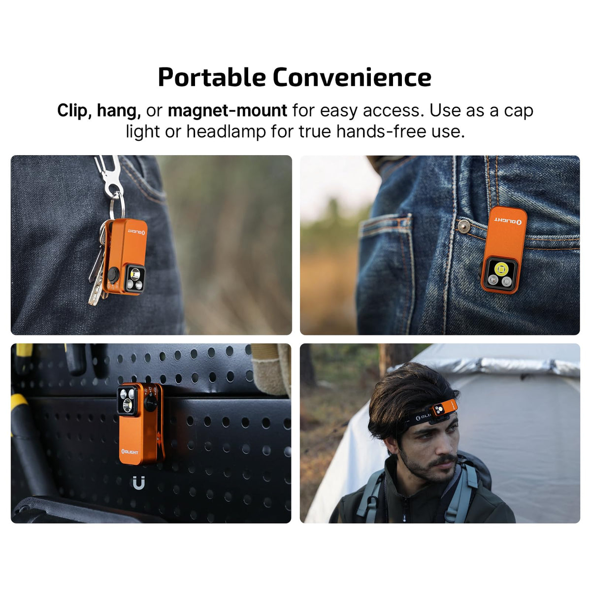 OLIGHT Oclip Pro S includes steady and flashing modes for signaling needs.