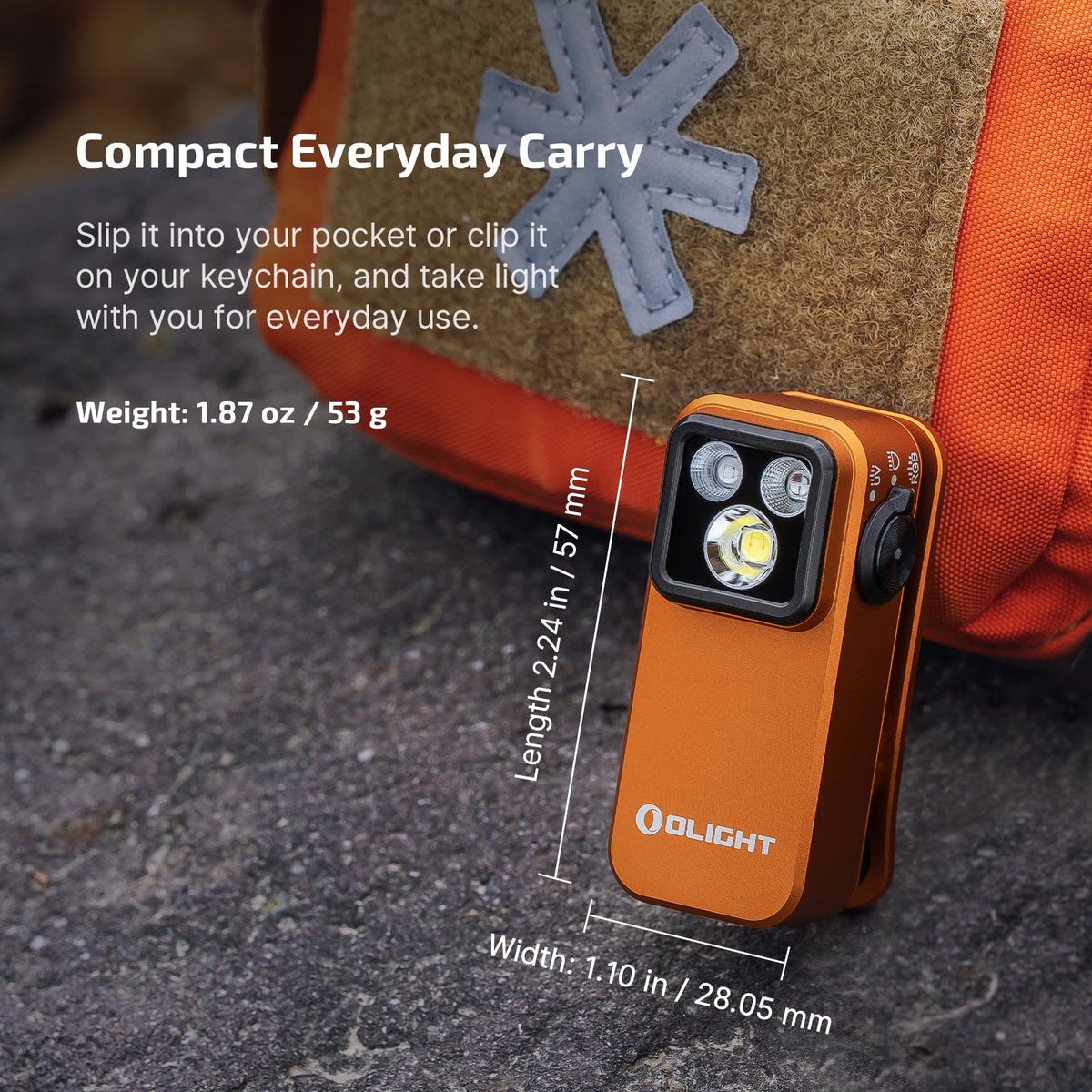 OLIGHT Oclip Pro S USB-C charging keeps it ready for daily use.