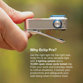 OLIGHT Oclip Pro spotlight mode reaches far range for precise inspections.