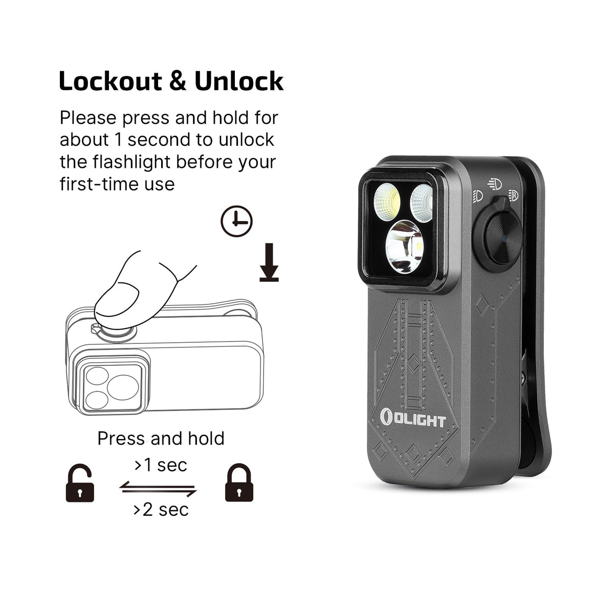 OLIGHT Oclip Pro USB-C charging for quick recharges