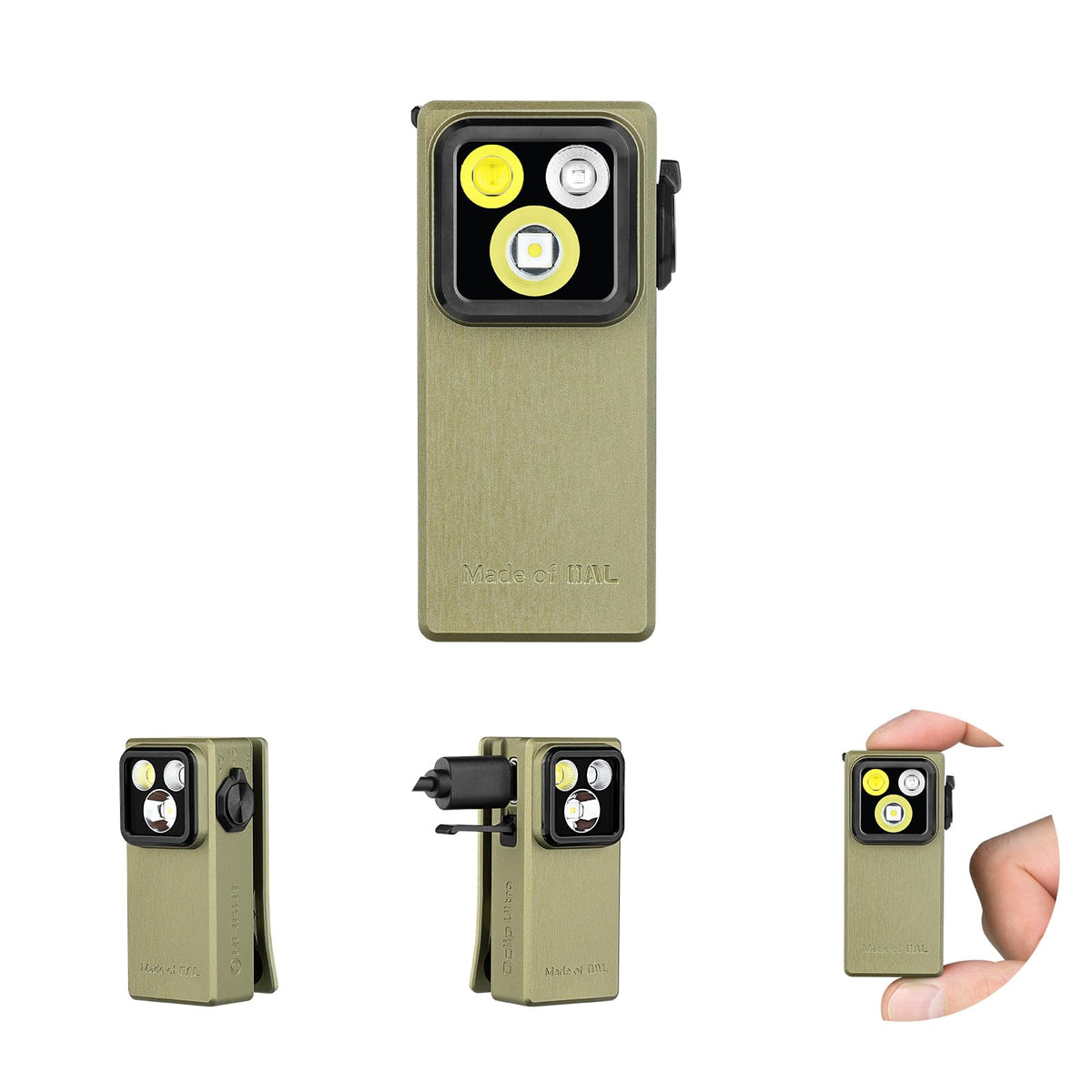 OLIGHT Oclip Ultra front view shows compact, easy-to-carry design for on-the-go lighting.