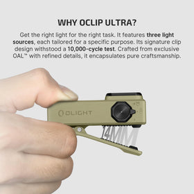 OLIGHT Oclip Ultra magnetic clip enabling quick attachment to metal surfaces.