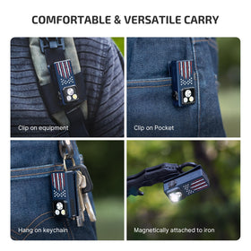 OLIGHT Oclip Ultra clip, magnet, and hanging options for versatile carry