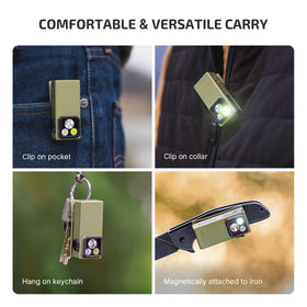 OLIGHT Oclip Ultra USB-C charging port for fast recharging.