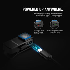 OLIGHT Oclip white-light mode delivers bright, practical lighting for work and cycling.