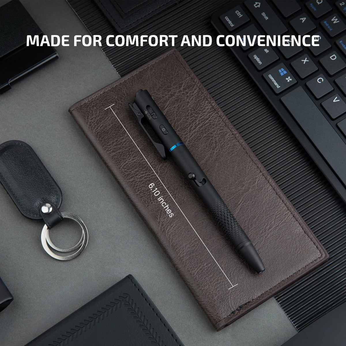 OLIGHT O'Pen 3 pocket clip keeps the pen handy