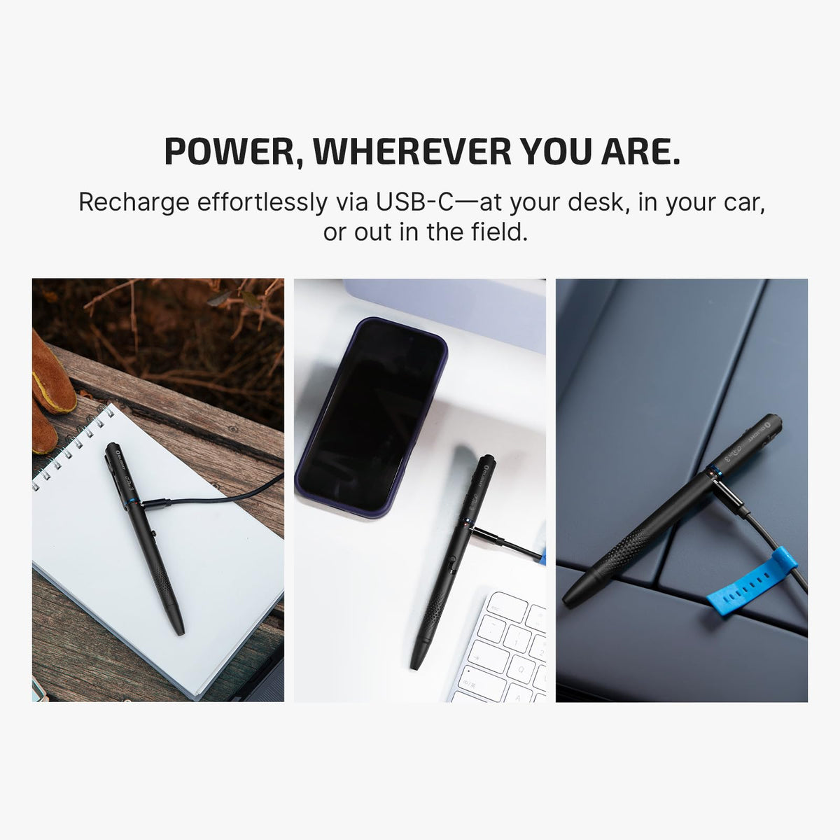 OLIGHT O'Pen 3 red clip light preserves night vision for notes