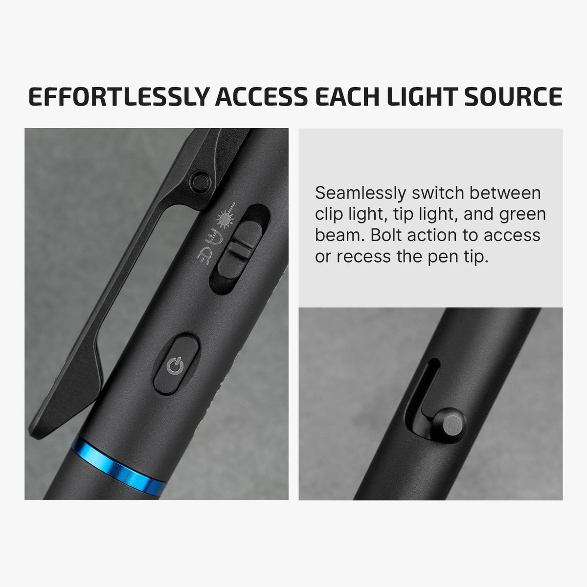 OLIGHT O'Pen 3 USB-C charging port for quick top-ups