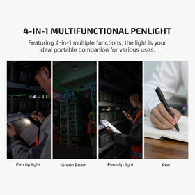OLIGHT O'Pen 3 white clip light illuminates writing clearly on pages