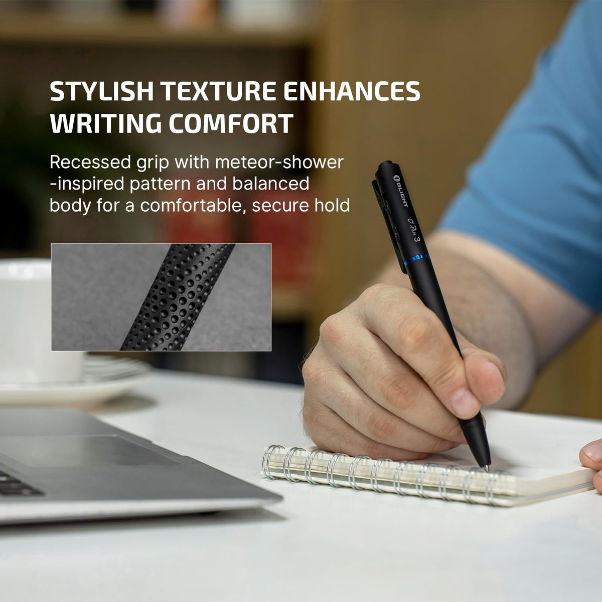 OLIGHT O'Pen 3 writing tip light aids close work in low light