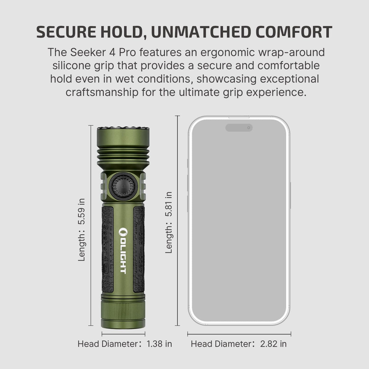 OLIGHT Seeker 4 Pro beam reaching 260 meters for distant visibility