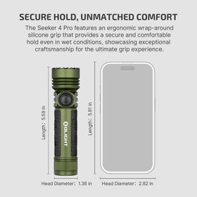 OLIGHT Seeker 4 Pro beam reaching 260 meters for distant visibility