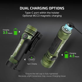 OLIGHT Seeker 4 Pro enlarged side-switch for glove-friendly control