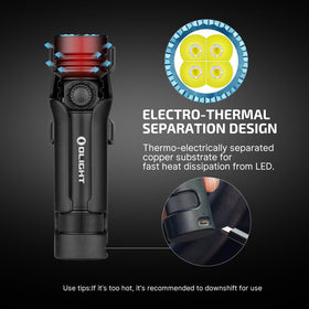 OLIGHT Seeker 4 Pro IPX8 waterproof design withstands rain and immersion
