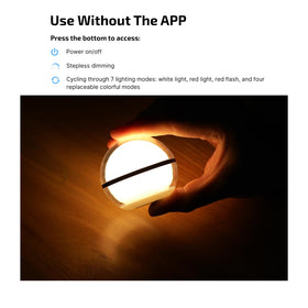 OLIGHT Sphere app control interface enabling quick brightness and mode changes