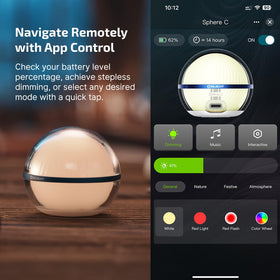 OLIGHT Sphere C app control makes adjusting brightness easy.