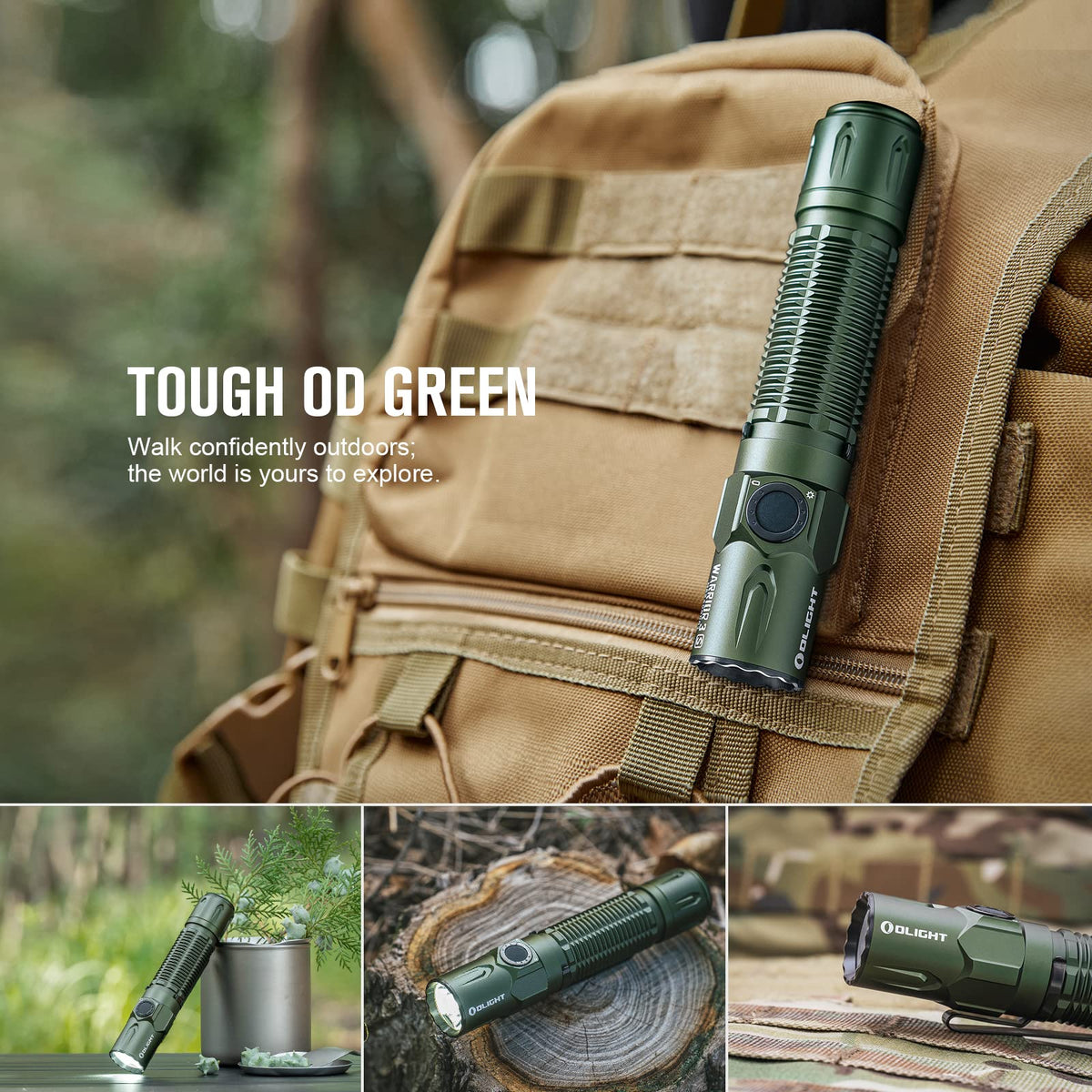 OLIGHT Warrior 3S four-level indicators help monitor battery at a glance.