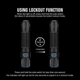 olight Warrior 3S nylon holster allows safe, hands-free carry