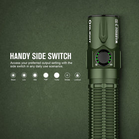 OLIGHT Warrior 3S proximity sensor protects nearby objects during high modes.