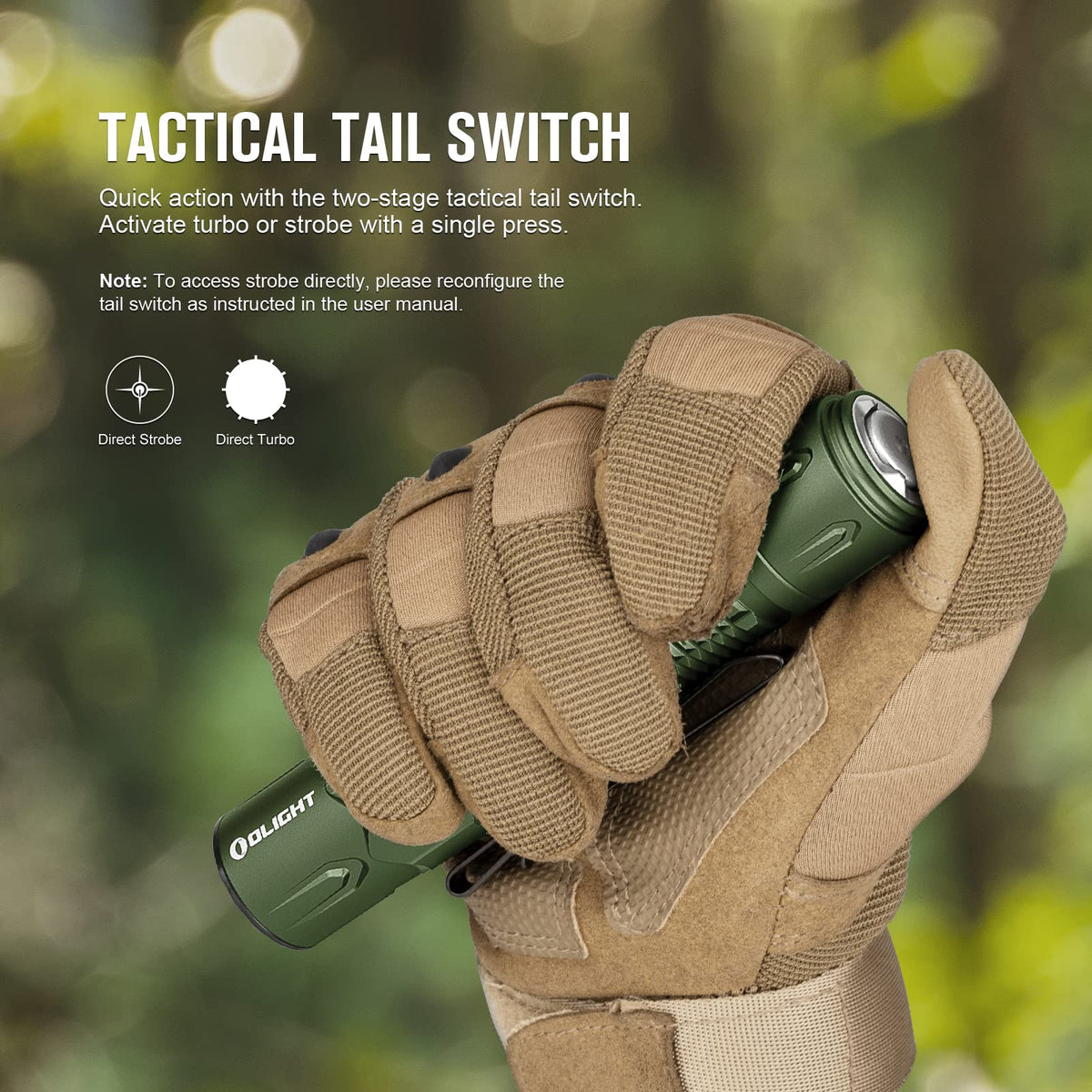 OLIGHT Warrior 3S rechargeable battery offers easy charging with MCC3 cable.