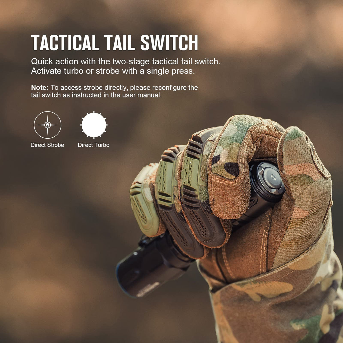 olight Warrior 3S with TIR-lens for long-range visibility