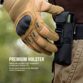 OLIGHT Warrior 3S turbo and strobe modes for signaling.