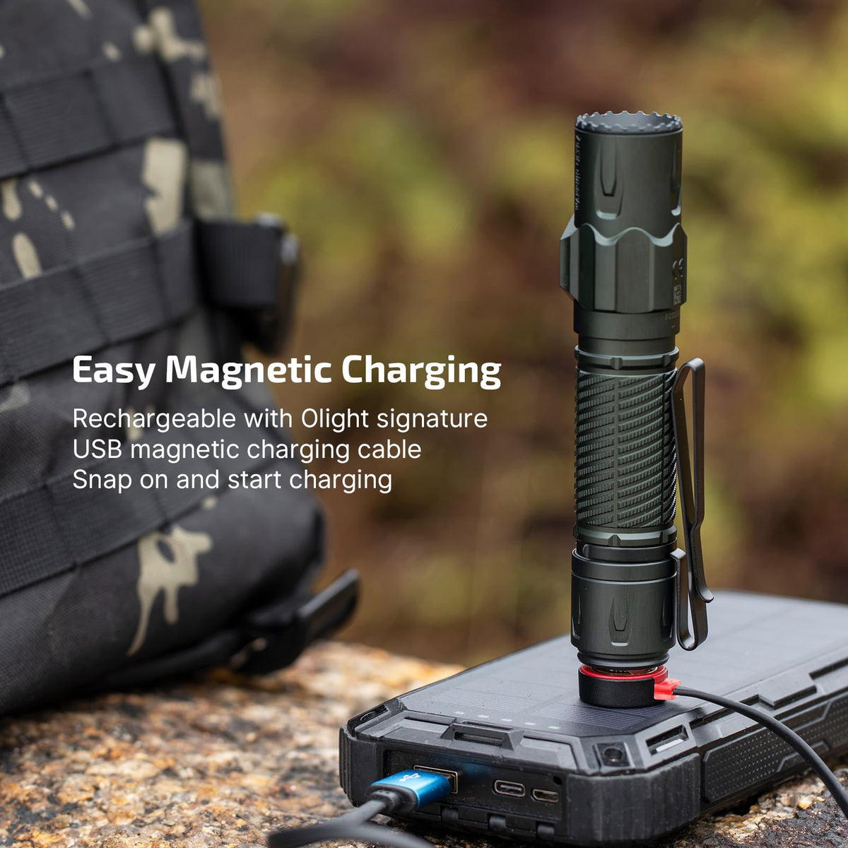 OLIGHT Warrior Ultra 2500lm emergency-ready setup for quick response