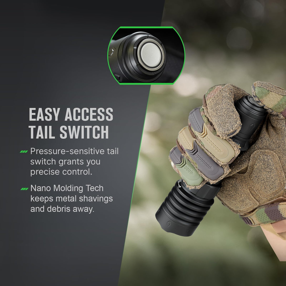 OLIGHT Warrior X 4 power display indicating battery status