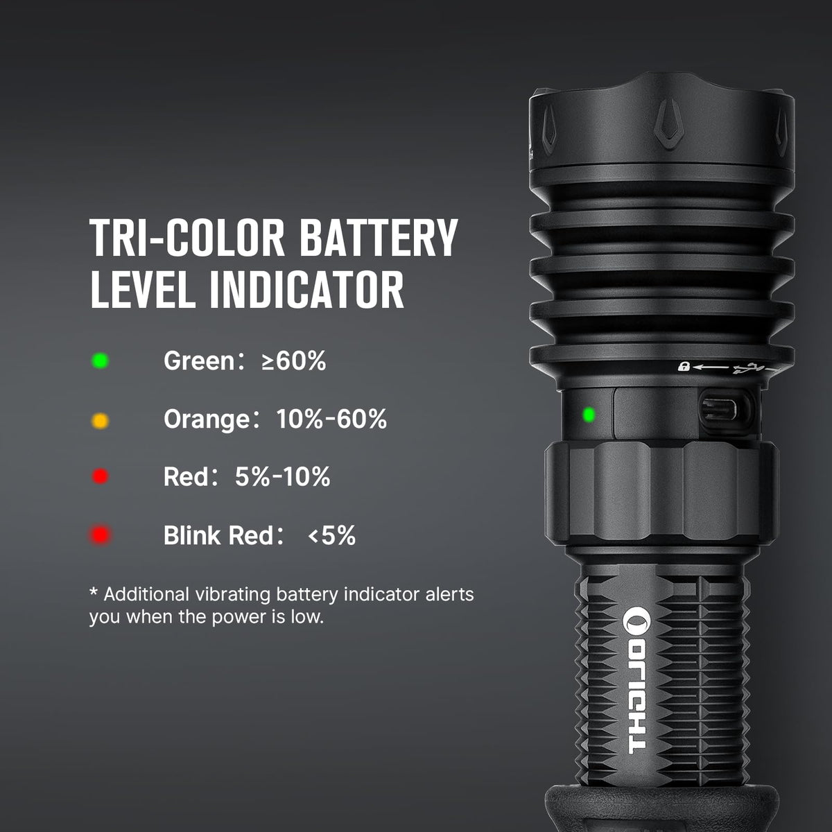 OLIGHT Warrior X 4 USB-C port for fast charging