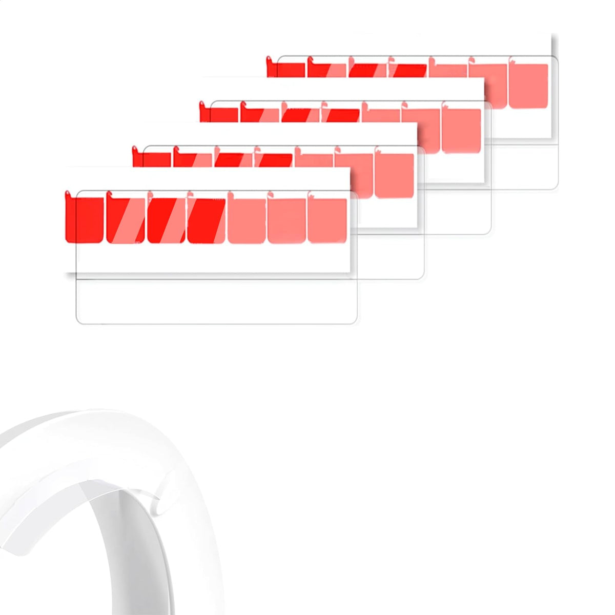 Olingo toilet seat splash guard with extended deflector for wider protection.