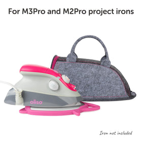 oliso Small Carry Bag raspberry front-zip opening for quick access