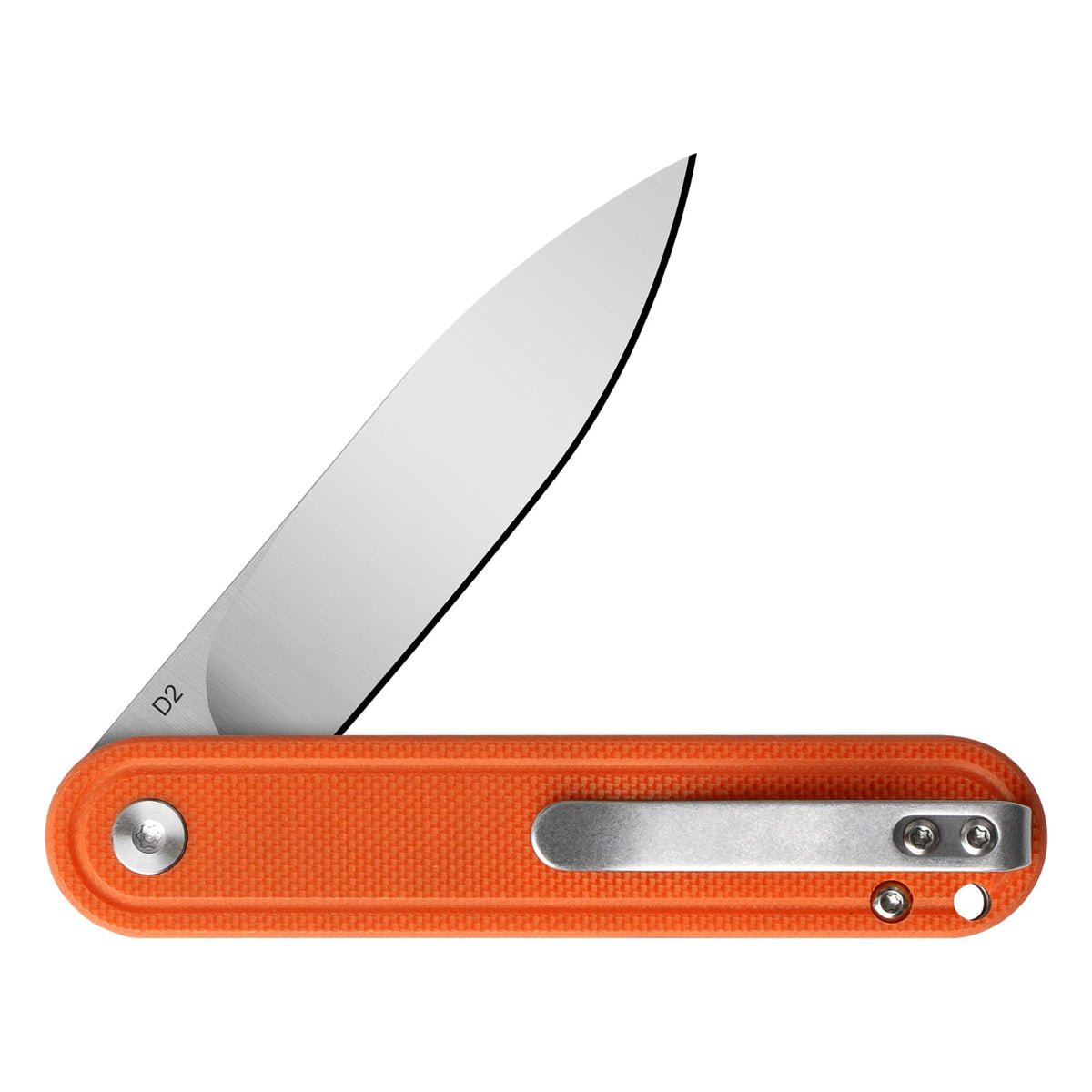 OLITANS G040 textured G10 handle provides secure wet and dry grip.