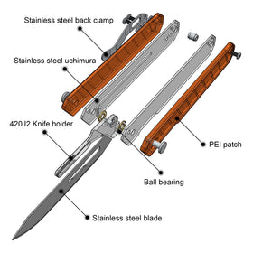 OLITANS G046 Mecha Mini orange handle provides ergonomic, non-slip grip during precise tasks.