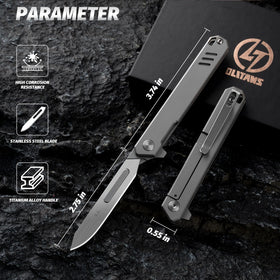 Belt clip on OLITANS T029 enables easy attachment during camping.